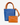 Game Day Bag: Denim exterior with leather trim, vegan lining interior, removable canvas and leather crossbody strap.